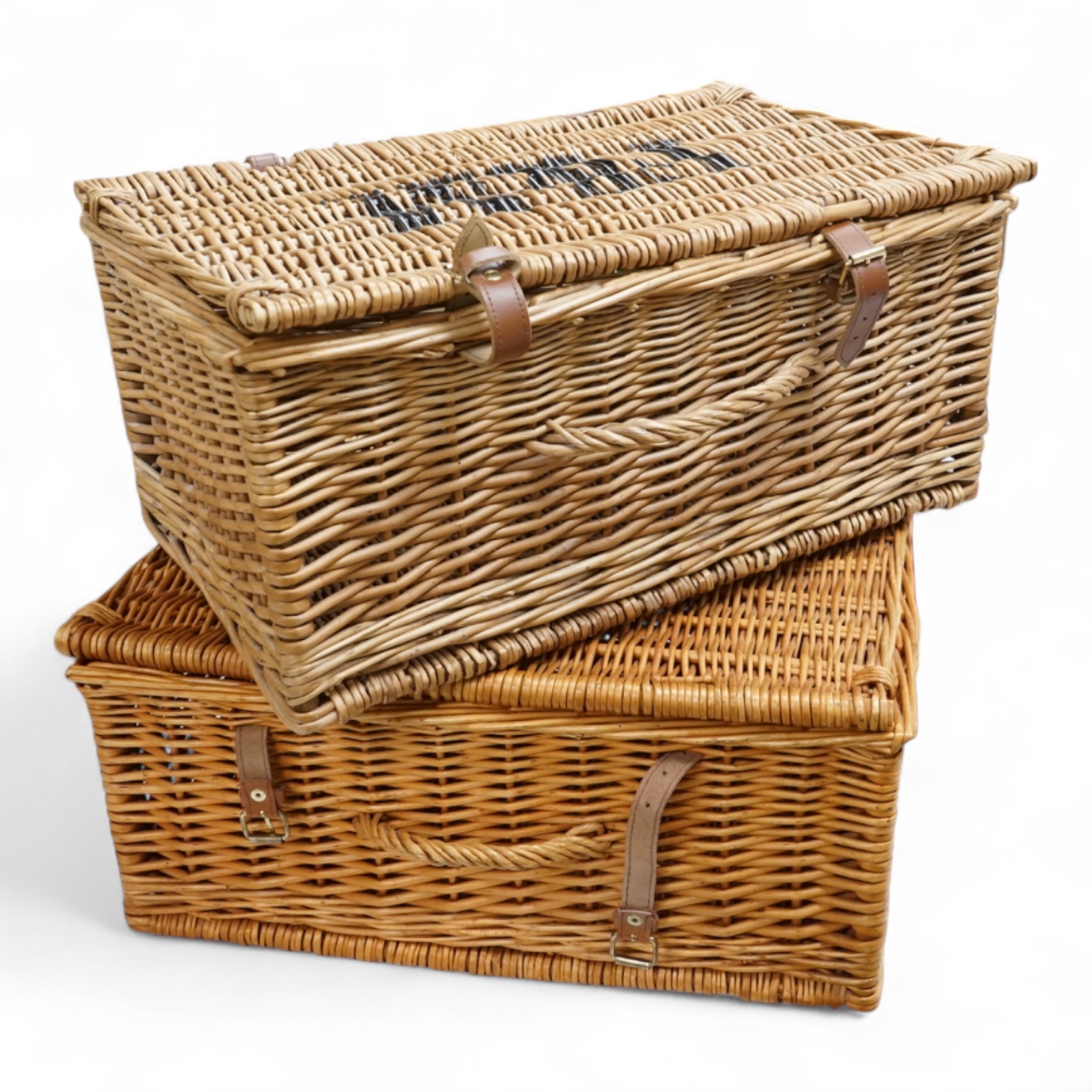 Two Fortnam and Masons picnic baskets hampers 51cm x 24cm